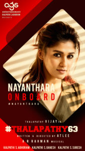 Vijay 63 Nayanthara Announcement