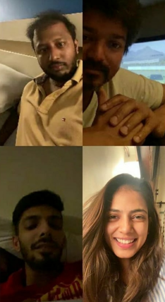 Master team in video call