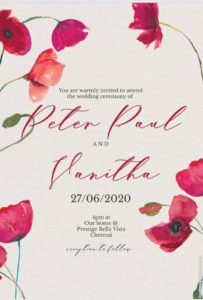 Vanitha marriage invitation